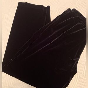 Women’s black velvet pants Size 12(chicos size 2)